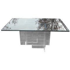 Lucite Base Dining Table or Desk