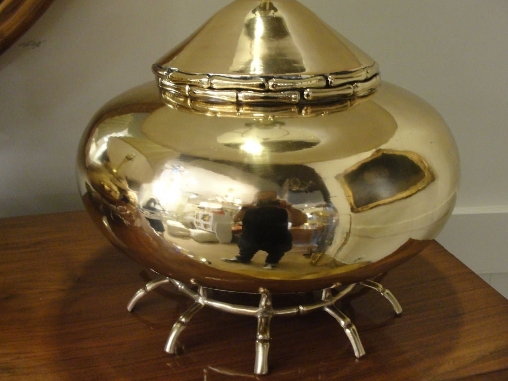 Pair of High Polished Brass Table lamps