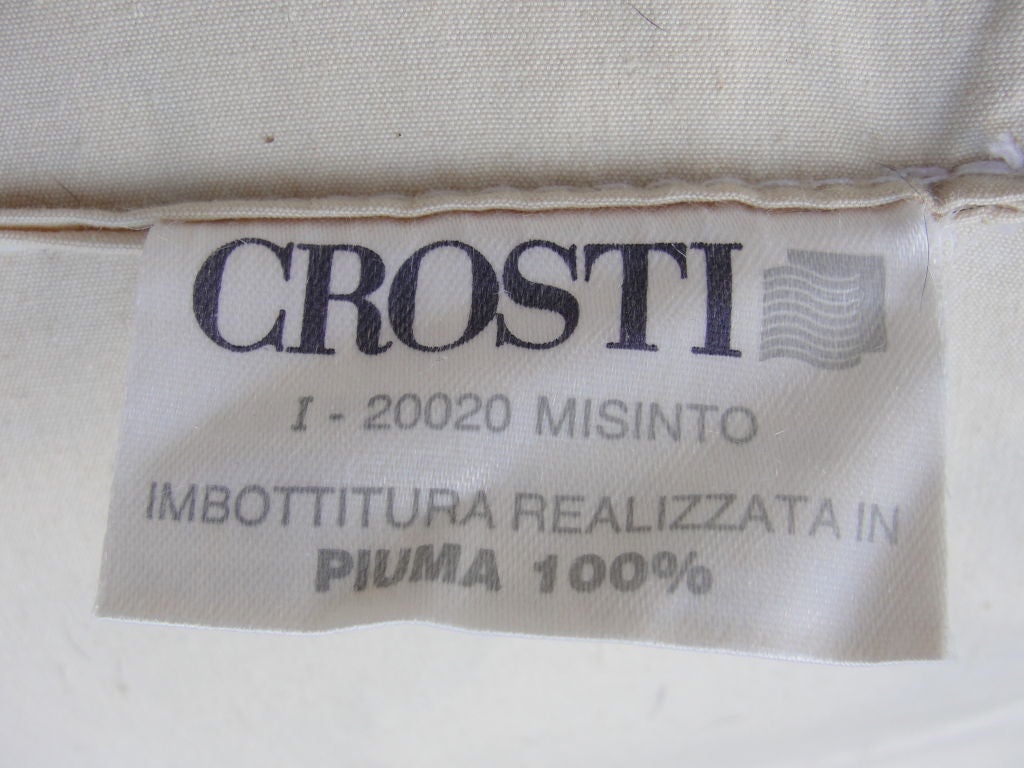 20th Century Vico Magistretti Sofa in Fortuny Silk Cover