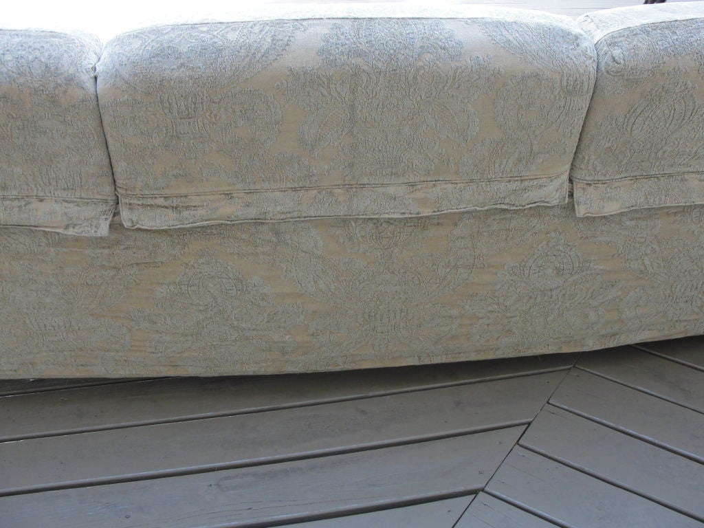 Vico Magistretti Sofa in Fortuny Silk Cover In Excellent Condition In Miami, FL