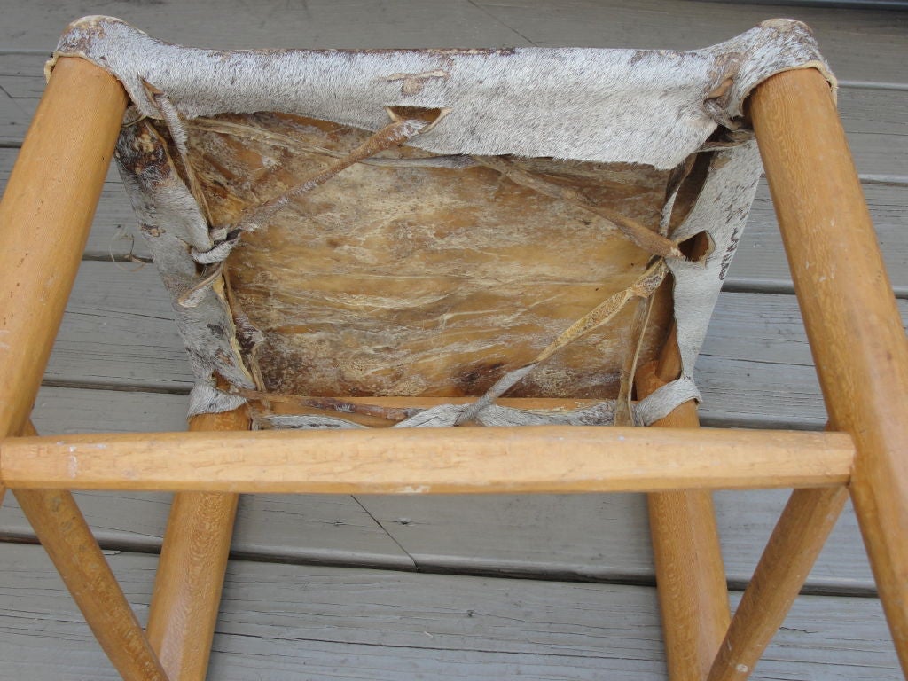 Pair of Rustic Trapezoidal Shape Benches (amerikanisch)