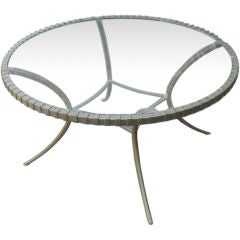 Stunning Vintage Aluminum Klismos Style Table