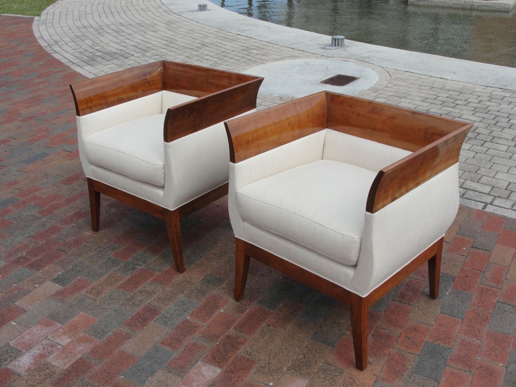 American Pair of Chalice chairs by Orlando Diaz-Azcuy
