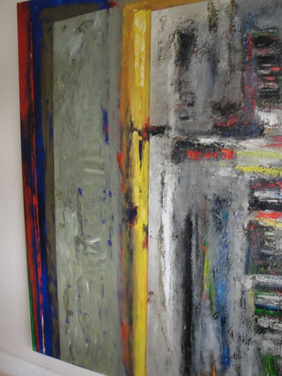 Post-Modern Monumental Perez Celis Two-Panel Oil on Canvas 'Signed' For Sale