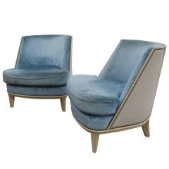 Pair of Stunning French Vintage Lounge Chairs