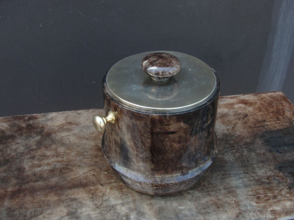 Aldo Tura Goatskin Ice Bucket
