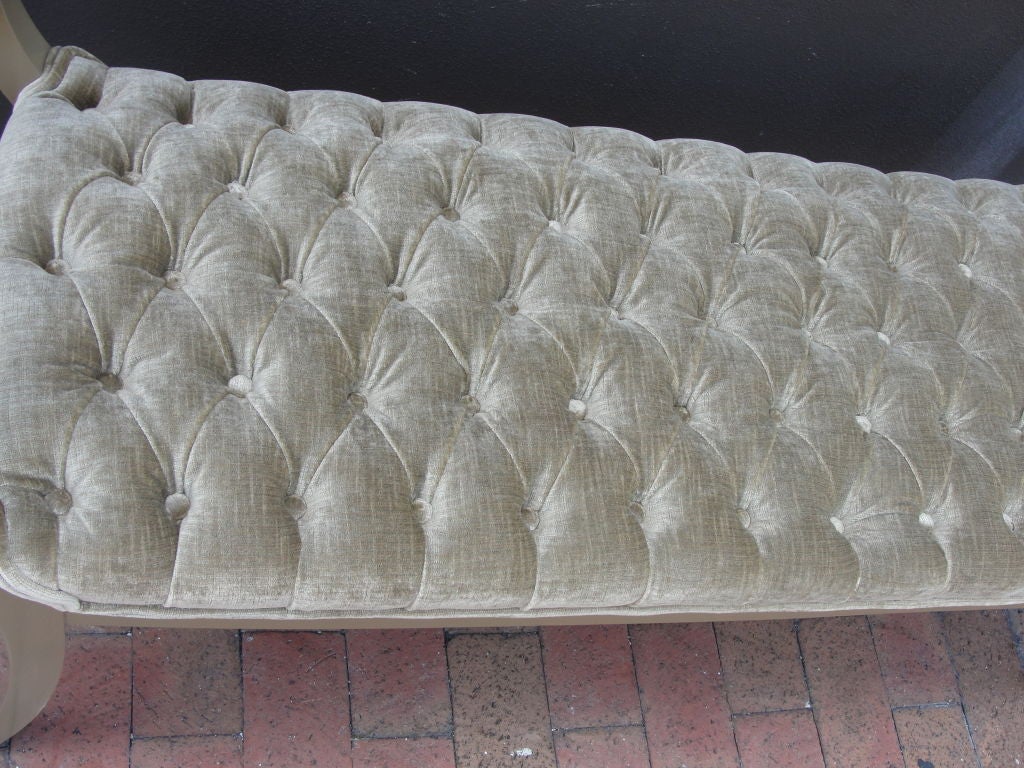 American Hollywood Regency Tufted Bench