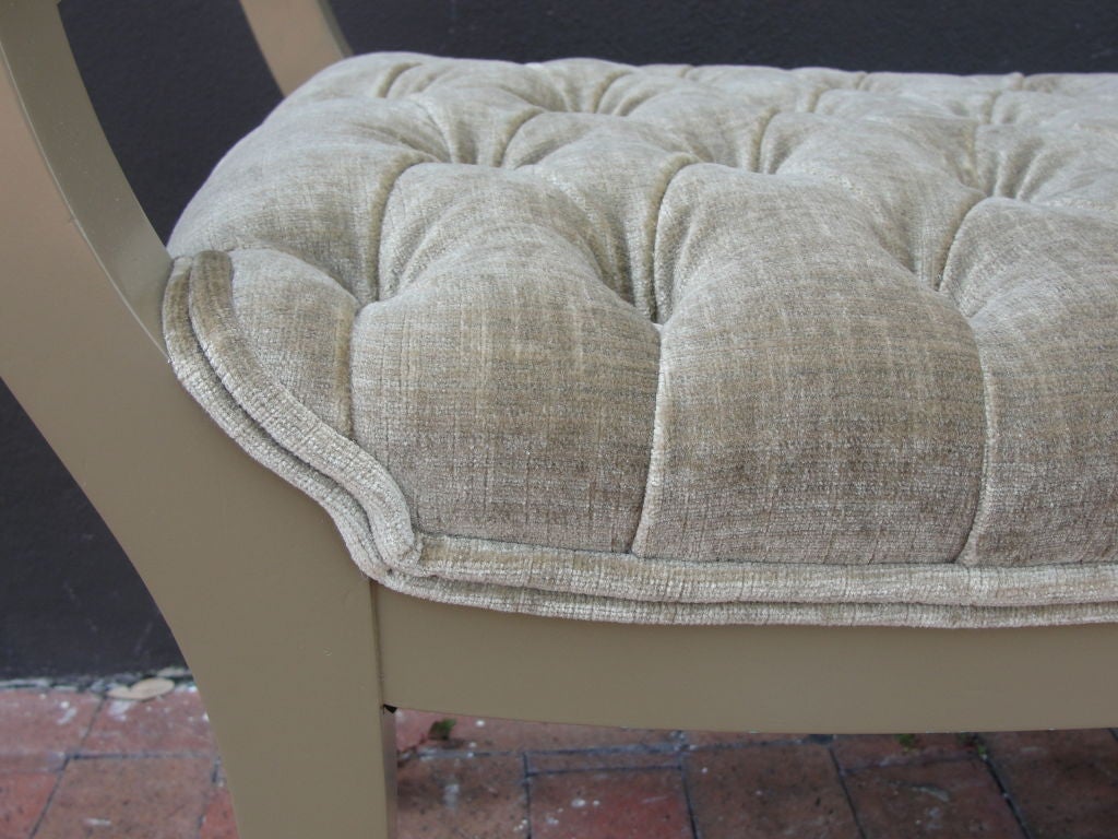 Mid-20th Century Hollywood Regency Tufted Bench