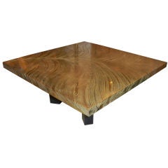 An Etched Bronze Topped Cocktail Table by Christian Krekels
