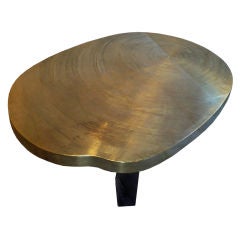 An Occasional Table in Etched Bronze and Steel by C. Krekels