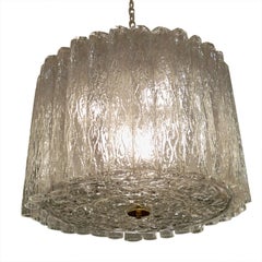 A Very Large Drum Shaped Modernist Chandelier by Barovier