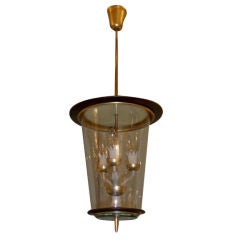 A Lantern Shaped Chandelier by Pietro Chiesa for Fontana Arte
