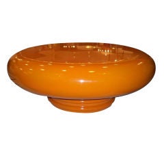 A Round Modernist Lacquered Cocktail Table