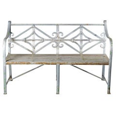 Vintage English Iron Garden Bench