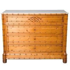 Large Faux Bamboo Chest