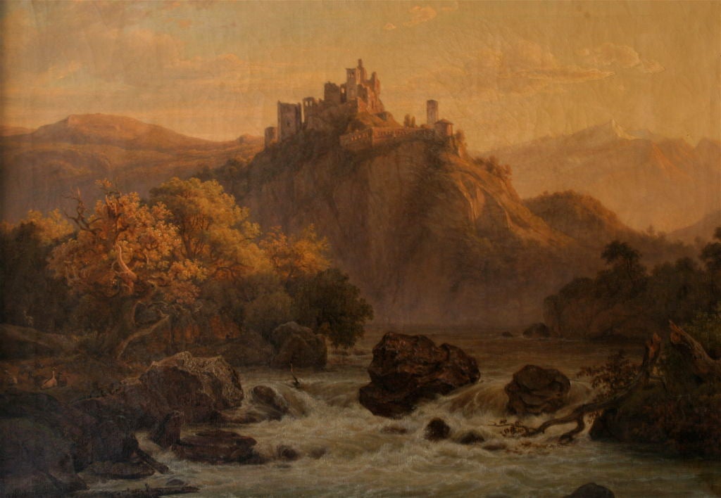 Romantic Landscape by F.C. Kiaerschou 1805-1891 For Sale 1