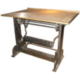 Vintage 1940's French Industrial Architects Desk