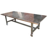 French 1940's Industrial Dining Table