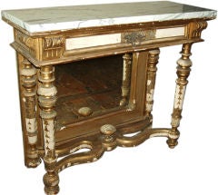 Antique 19thC French Marble Top Console Table
