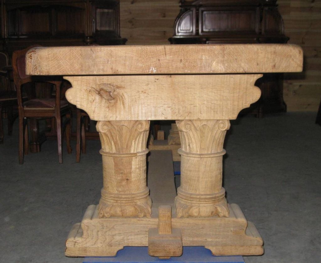 19thC Belgian Bleached Farm Table