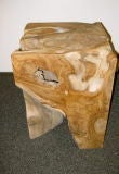 1960's Indonesian Teak Cube Side Table