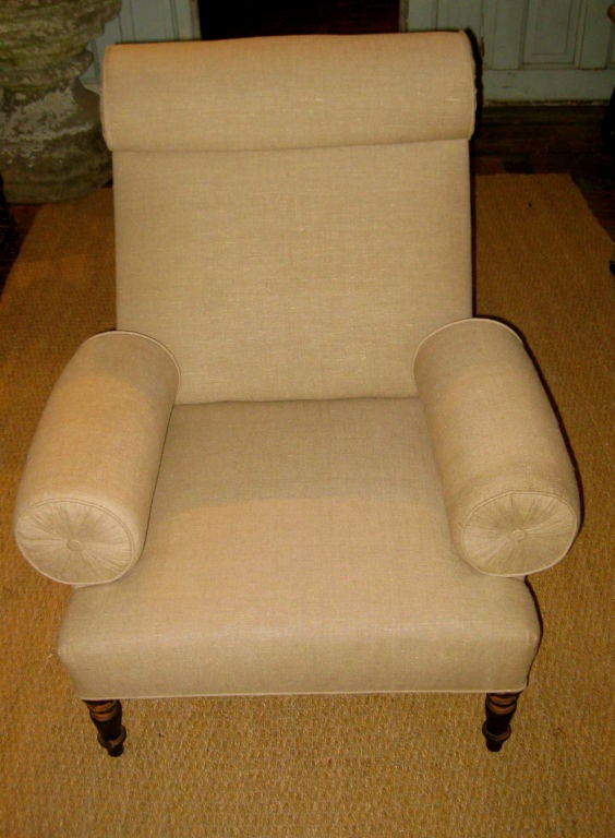 Pair of French 19thC Napoleon III Arm Chairs