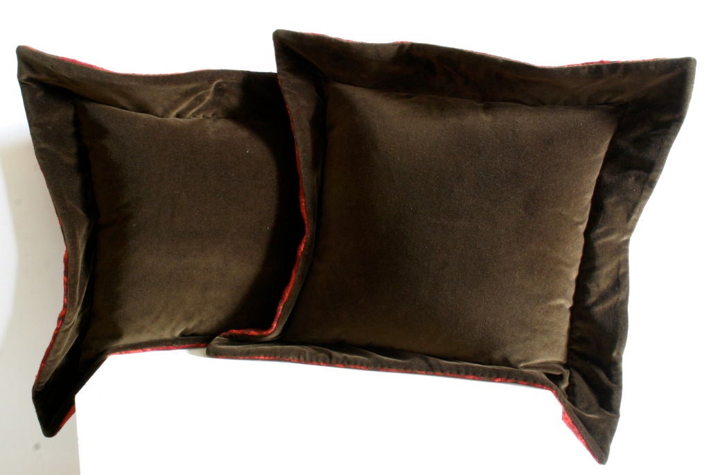 American Brilliant Red Ingrain Carpet Pillows