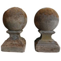 Pair of Cast Stone Finials