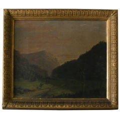 Antique Oil Painting of White Mountains, New Hampshire