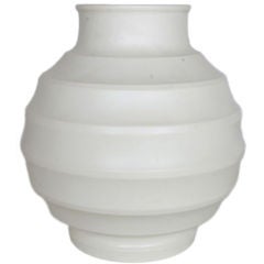 Keith Murray "Spherical" White Glazed Vase