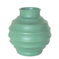 Vintage Keith Murray Matt Green Glaze "Spherical" Vase
