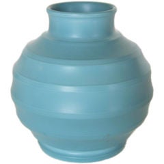 Keith Murray Turquoise "Spherical" Vase