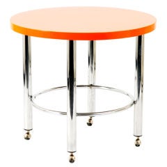 czech functionalist hand-lacquered table with castors
