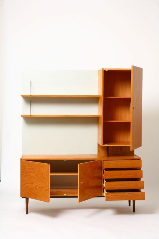Czech czech mid-century cabinet - shelves wall unit For Sale