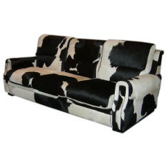 Full Scale Sofa in Patterned Cowhide