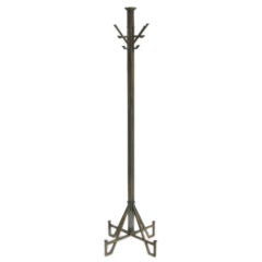 Antique Arts and Crafts Iron Standing Hall Tree
