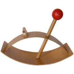 Vintage "Red Ball" Bent Ply Child's Rocker by Gloria Caranica