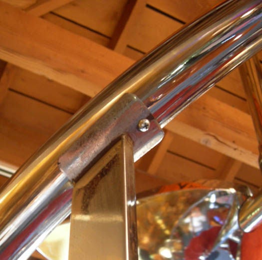 Stainless Steel Mid Century Modern Spiral Staircase