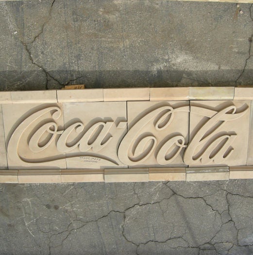 One would be hard pressed to find a more iconic, or impressive example of American advertising art! This spectacular sign once graced the entrance of a north Texas bottling plant, demolished many years ago. Fortunately, the multi sectional sign was