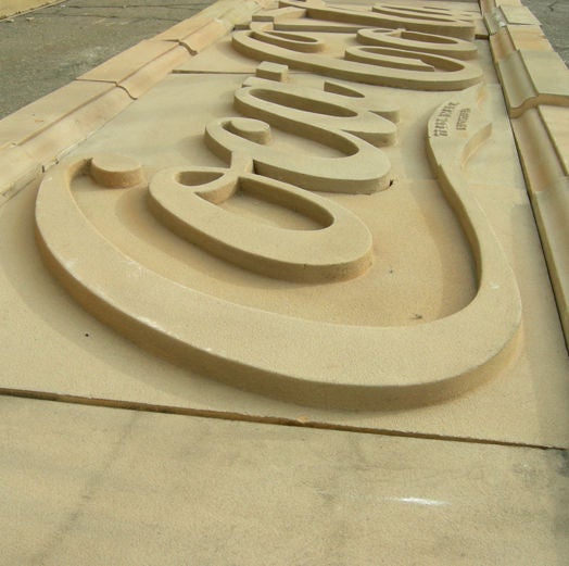 Coca Cola Bottling Plant Molded Concrete Sign 1