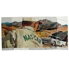 Vintage Mounted 1950's Nascar Billboard Panels