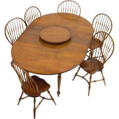 Vintage Windsor Style Dining Suite by Actor George Montgomery