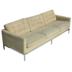Vintage Florence Knoll Three Seat Sofa