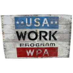 Original WPA Project Site Painted Sign