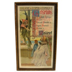 Original 1901 "Griselidis" Parisian Opera Poster