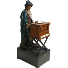 Antique Coin Operated Mechanical Arcade Music Box