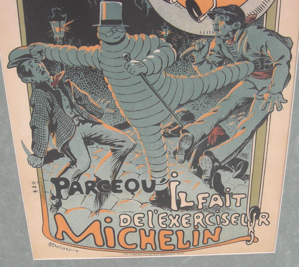 20th Century Early French Michelin Tires Poster by H. Detaspre