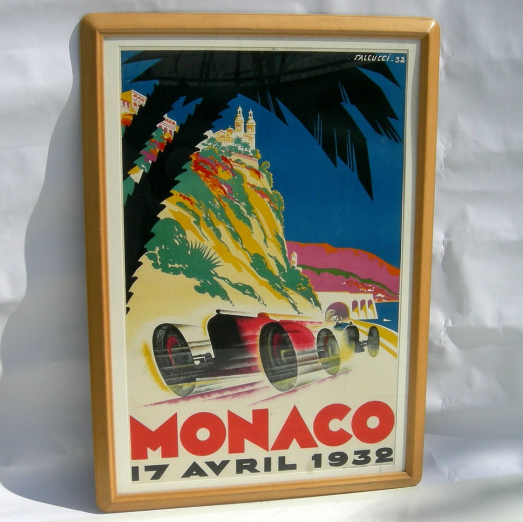 An iconic Art Deco image in brilliant colors and terrific condition. This particular image is an original from the 1930's, not one of the later reprints. The image is very desirable, and good original examples rarely appear on the marketplace.