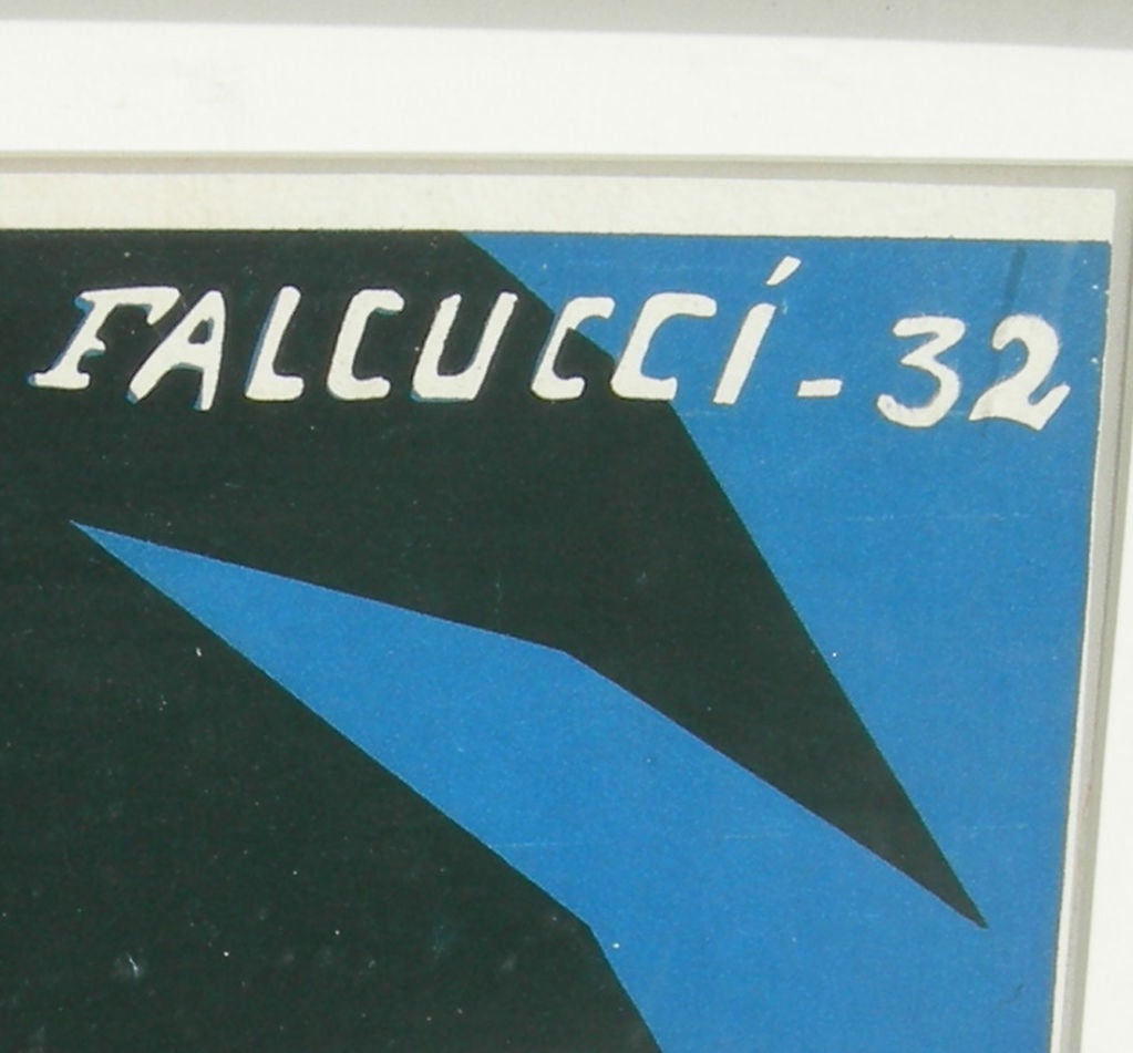 Mid-20th Century Original 1932 Monaco Racing Poster by Falcucci