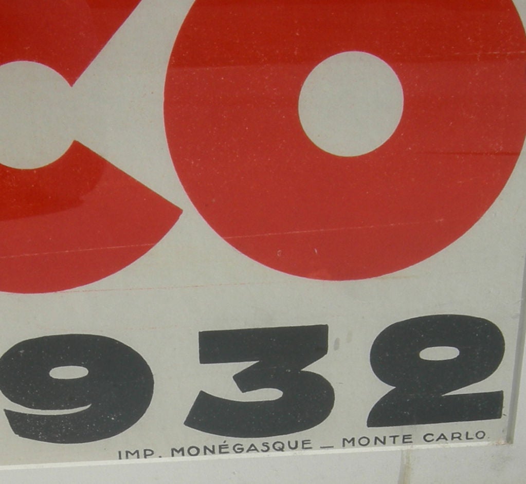 Original 1932 Monaco Racing Poster by Falcucci 1